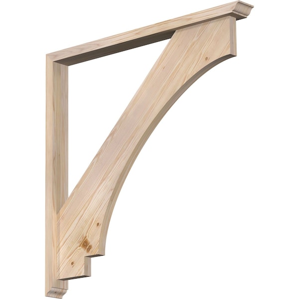Ekena Millwork Imperial Traditional Smooth Bracket w/ Offset Brace, Douglas Fir, 3 1/2"W x 38"D x 38"H BKT0402X38X38IMP01SDF - main